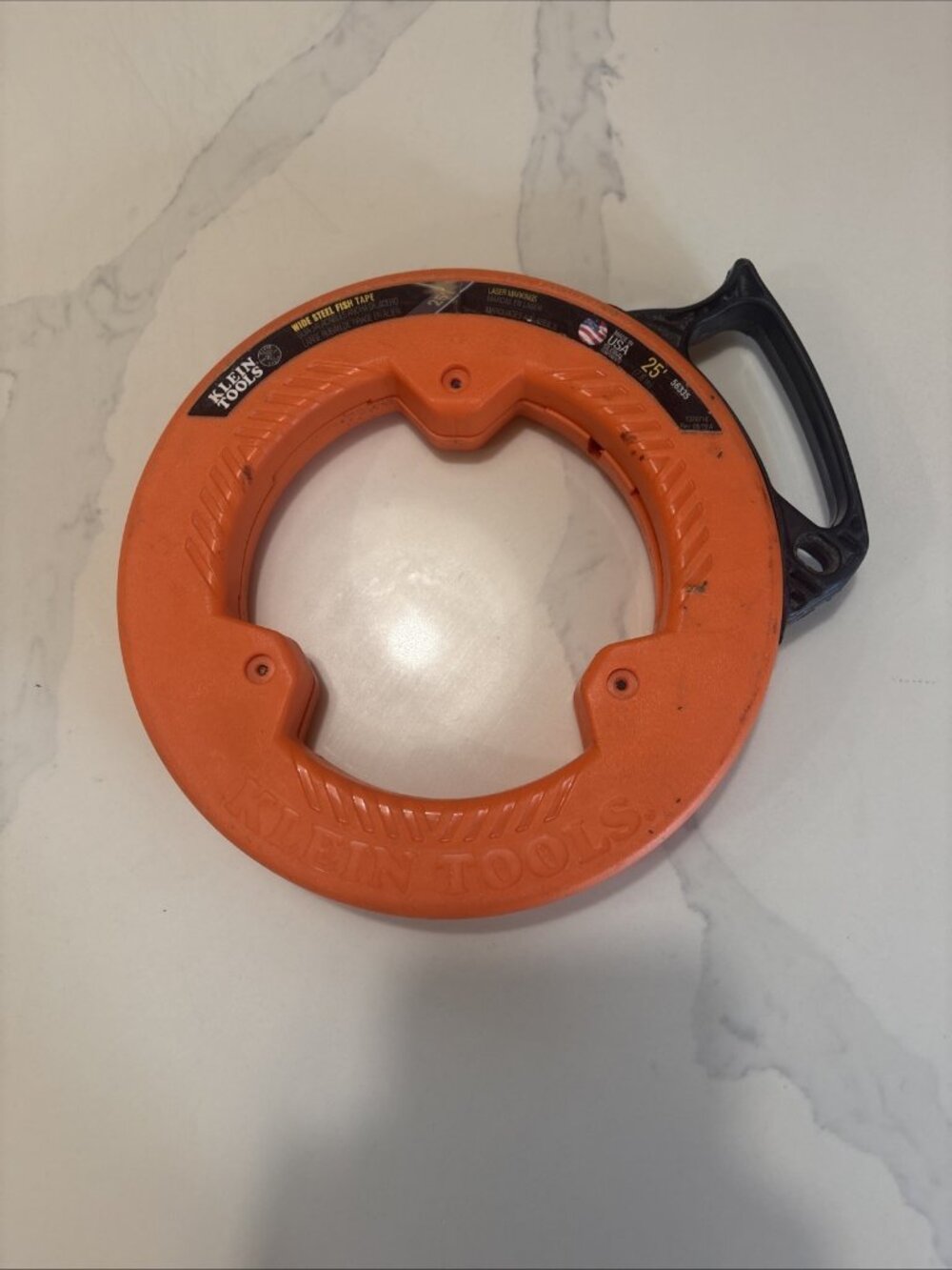 Klein Tools 25-Foot Spring Steel Fish Tape with Laser Etched Markings